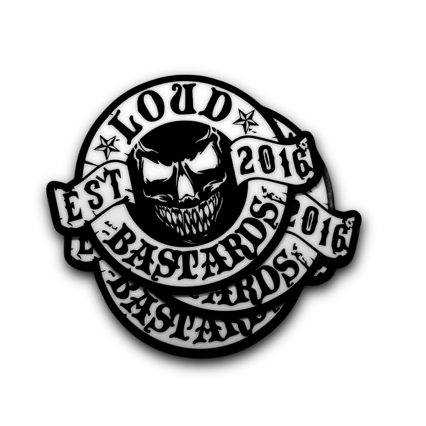 Loud Bastards Signature Sticker 10x10cm x3