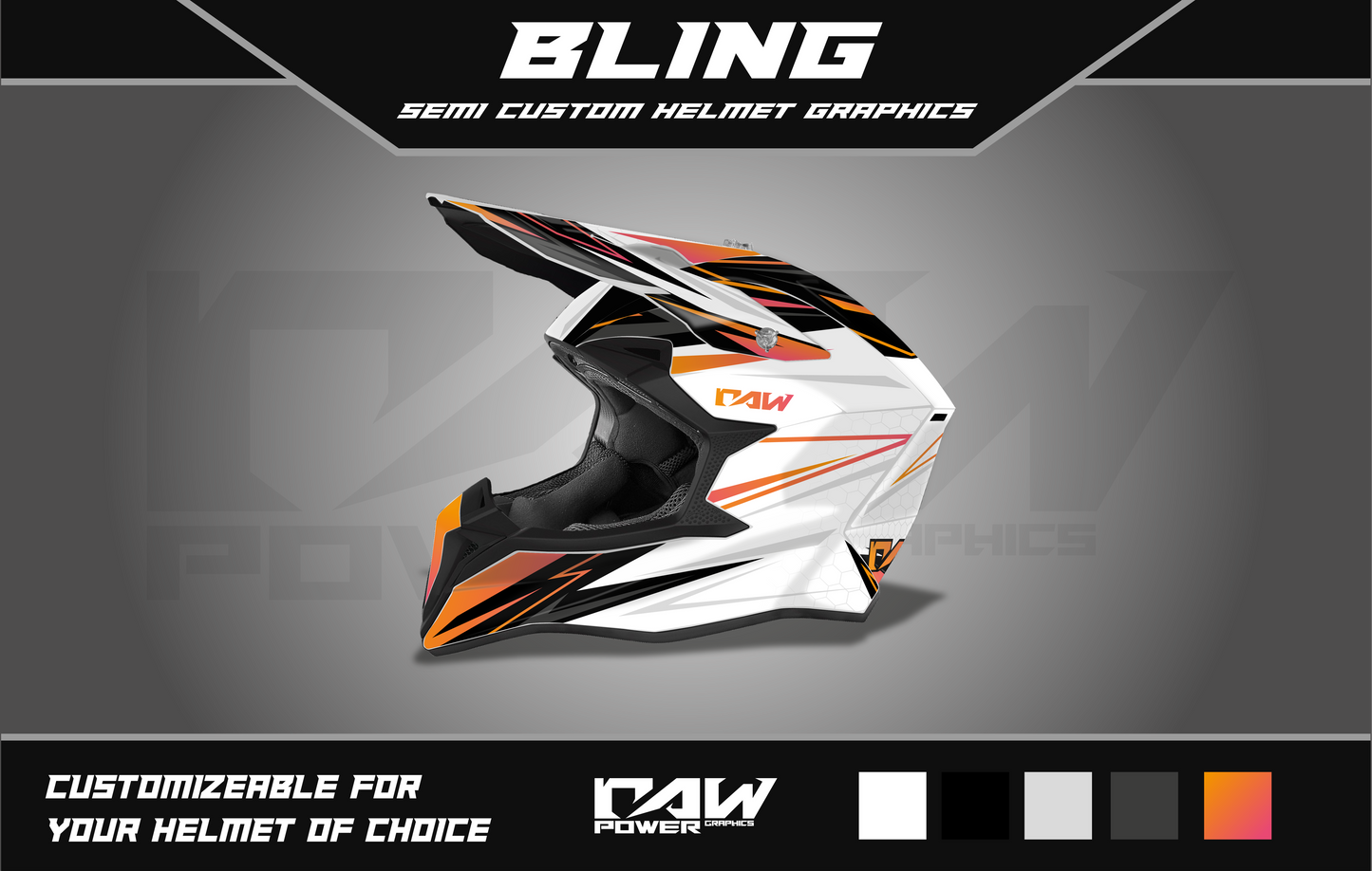 BLING - Semi-custom helmet graphics