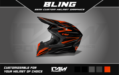 BLING - Semi-custom helmet graphics