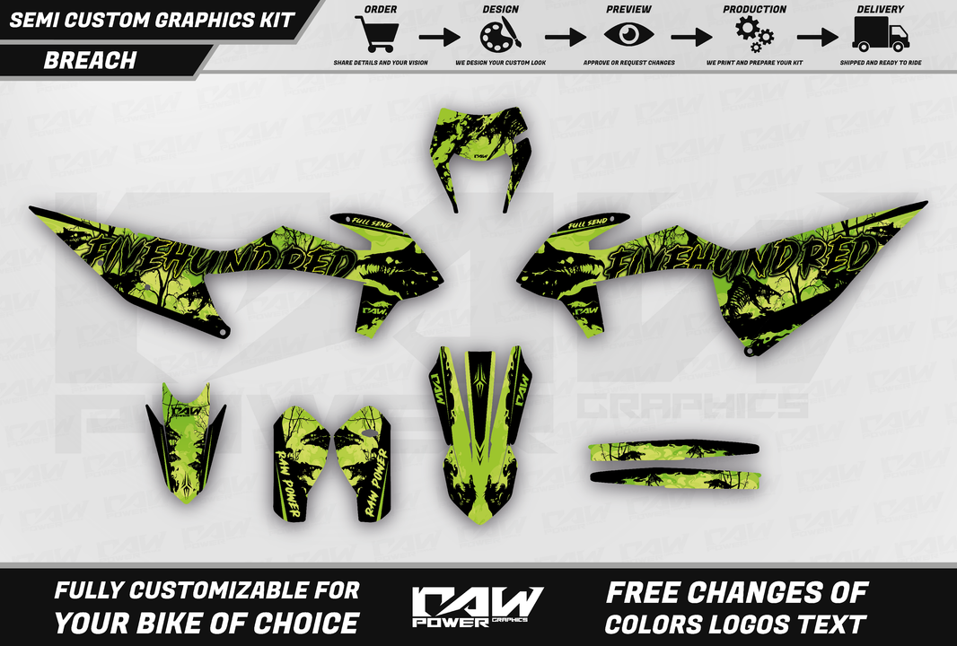 SEMI CUSTOM MX/SUPERMOTO GRAPHICS KITS – raw power graphics