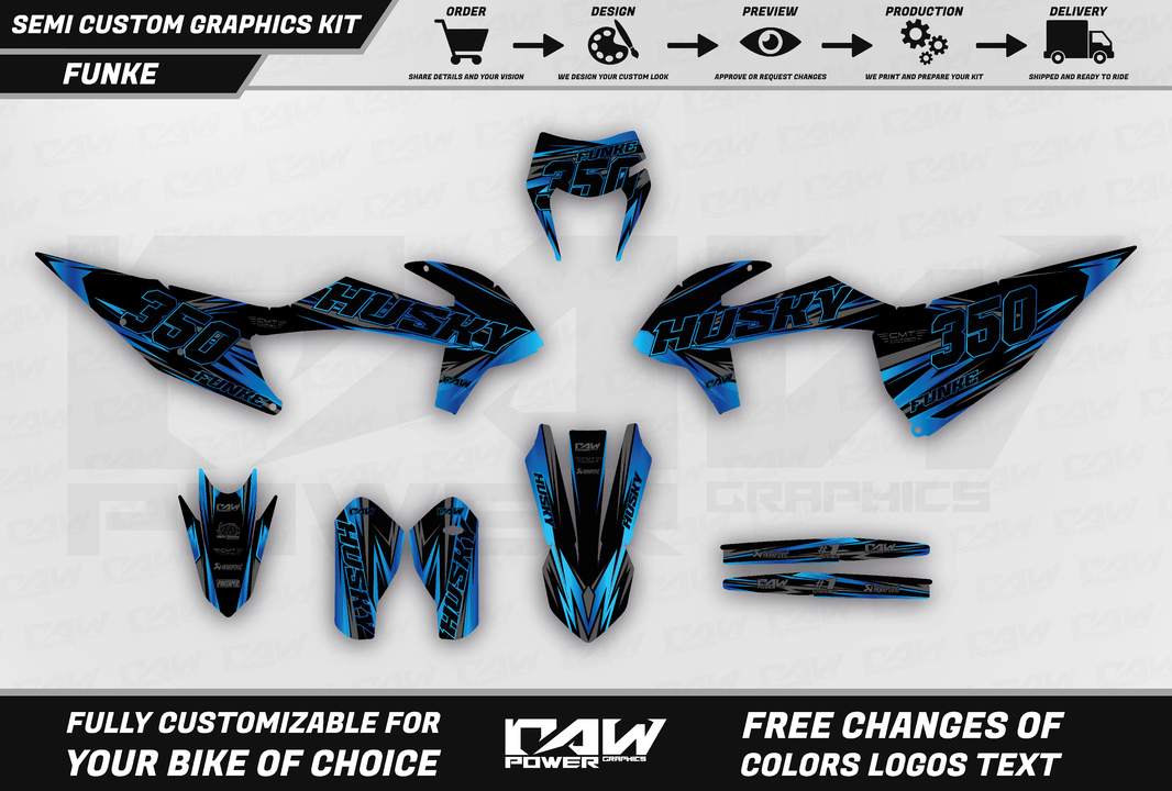 Simi Graphics SEMI CUSTOM MX/SUPERMOTO GRAPHICS KITS – raw power graphics