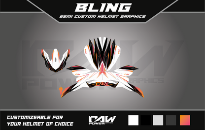 BLING - Semi-custom helmet graphics