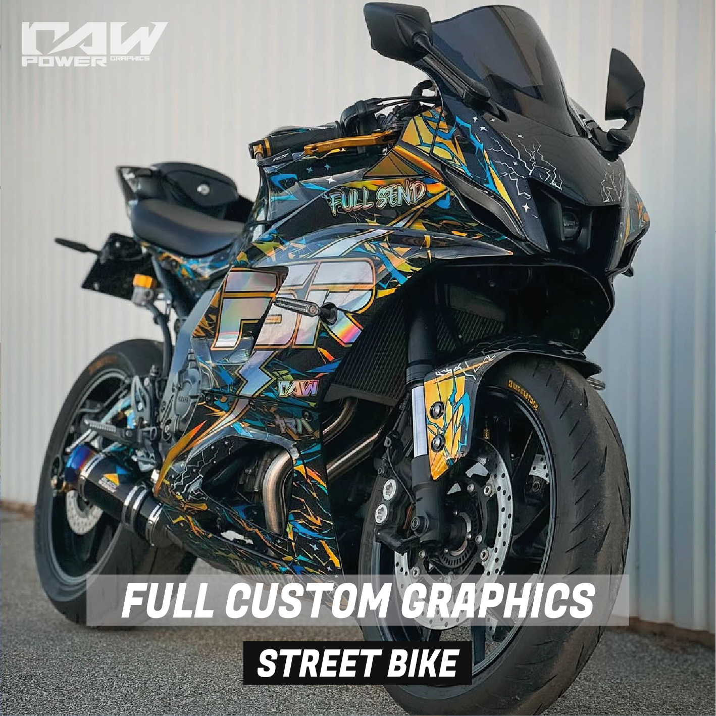 Full Custom Street Bike Graphics Kit Premium Fit & Style – raw power ...